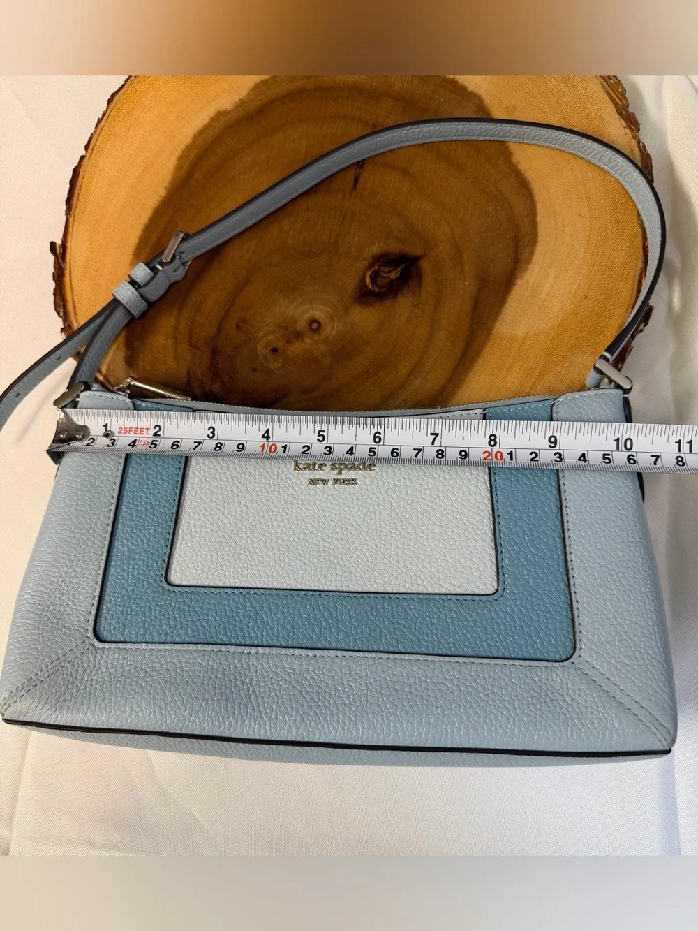 KATE SPADE Lena Small Pieced Color Block Multi Blue & White Color Shoulder Bag